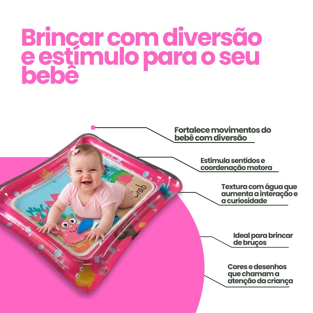 1 Und Tapete Agua Inflavel Atividade Infantil Almofada Interativa Bebe Diversao Garantida