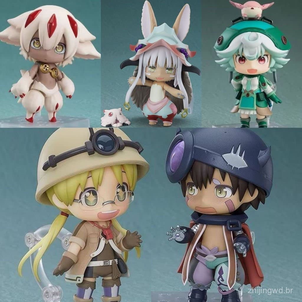 Nendoroid Made in Abyss Reg 1053 Nanachi 939 Prusuka Faputa Bonecos de Ação com Mudança de Rosto Modelo de Decoração Art