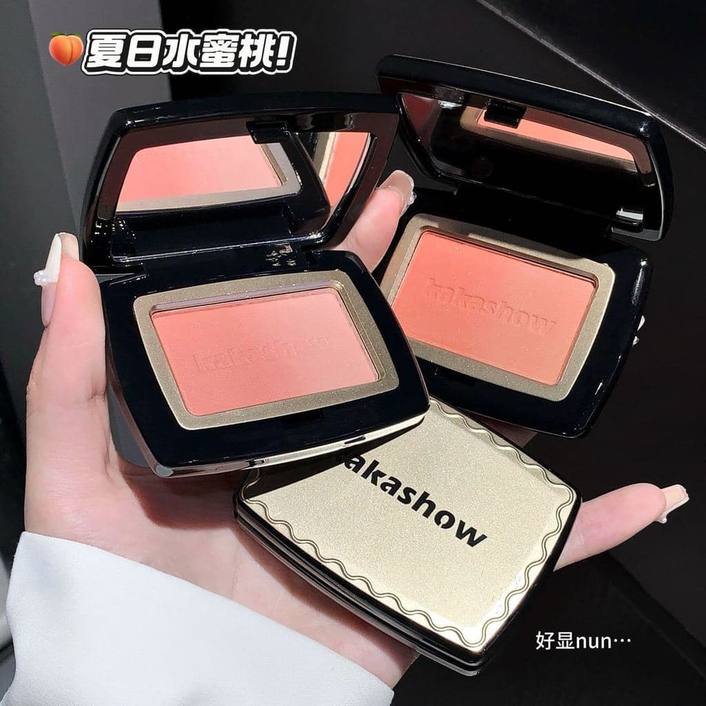 [Novo produto] Cor feliz gradiente blush fino piscando cor delicada Natural estilo coreano atmosfera cor laranja gradien