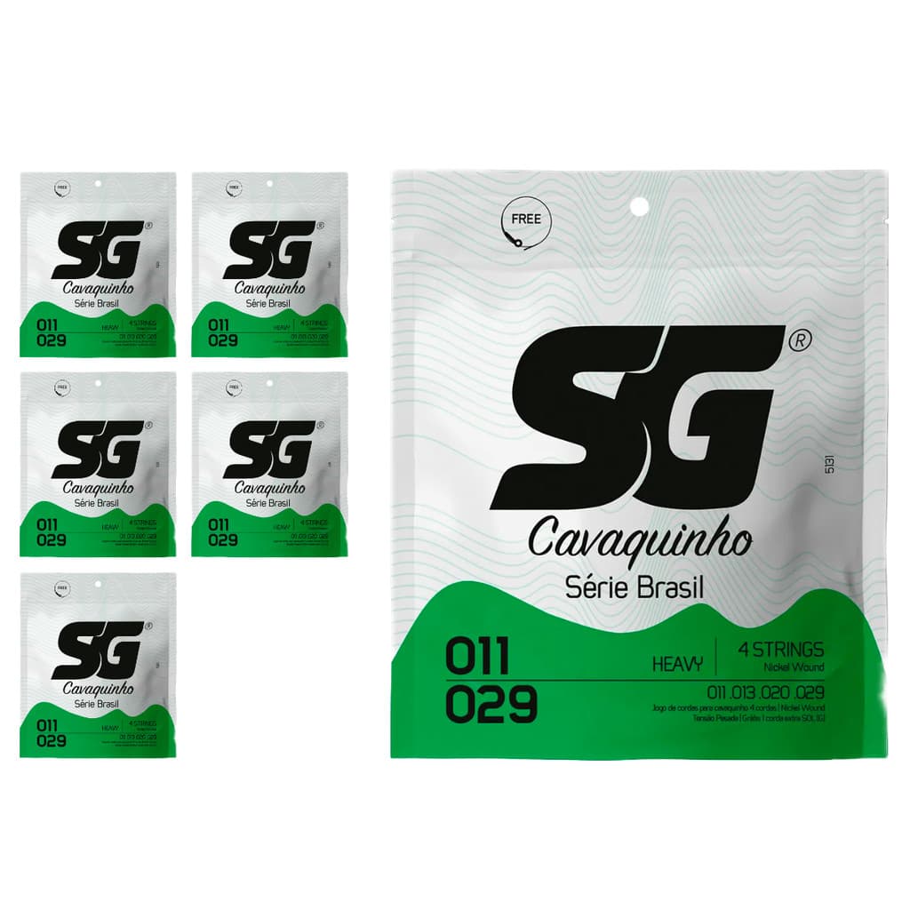 Kit 6 Encordoamento P/Cavaquinho C/Bolinha 0.011  SG
