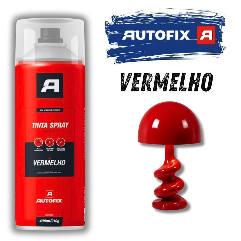 2 Tinta Spray Vermelho Uso Geral  400ml – Qualidade ok