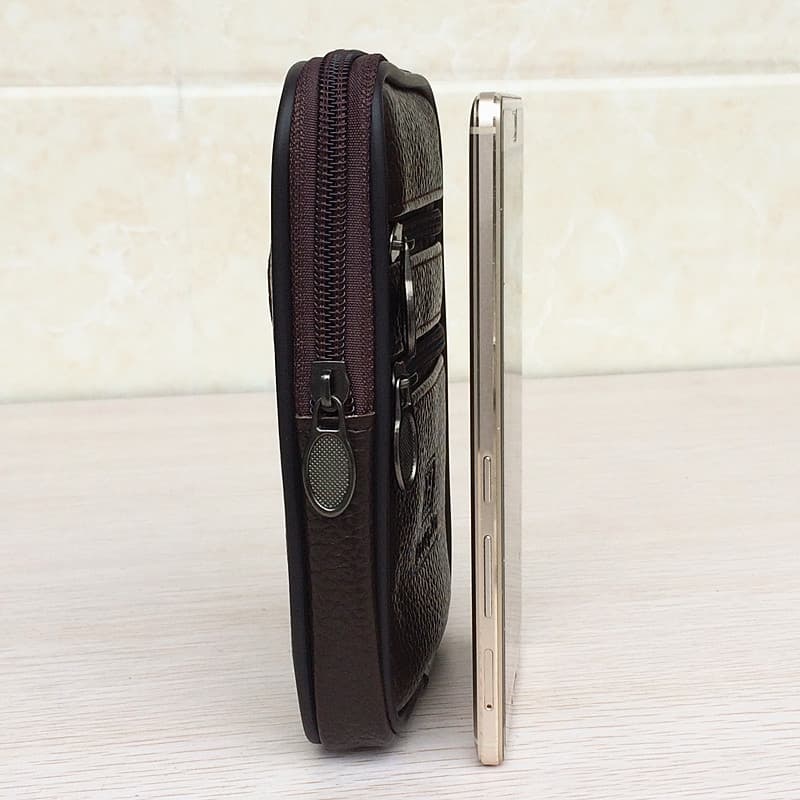 Bolsa esportiva para celular ao ar livre masculina Universal multifuncional Horizontal à prova d'água cinto de uso bolsa