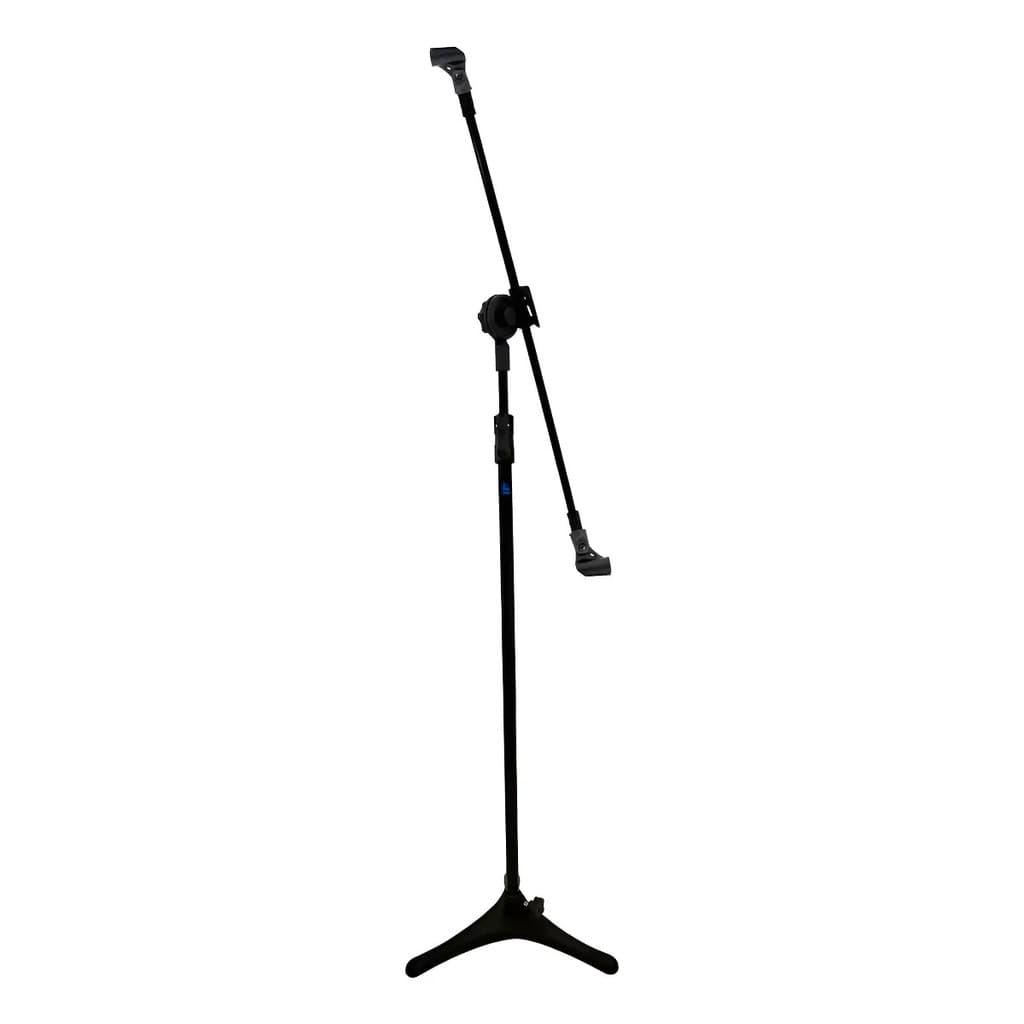 PEDESTAL GIRAFA P/ 2 MICROFONES C/ PÉS DE FERRO VISÃO MUSICAL VPE3FBK