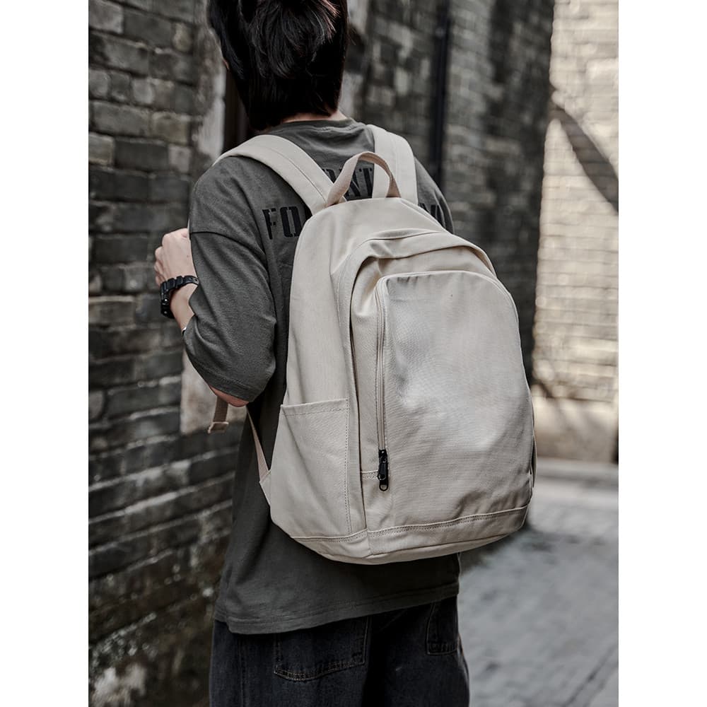 Bolsa de lona japonesa novo estilo mochila masculina estudante universitário bolsa escolar feminina Casual grande capaci