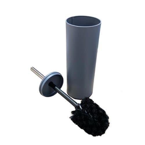Escova Sanitária Com Suporte Design Moderno Resistente Fácil Limpeza Banheiro Cinza