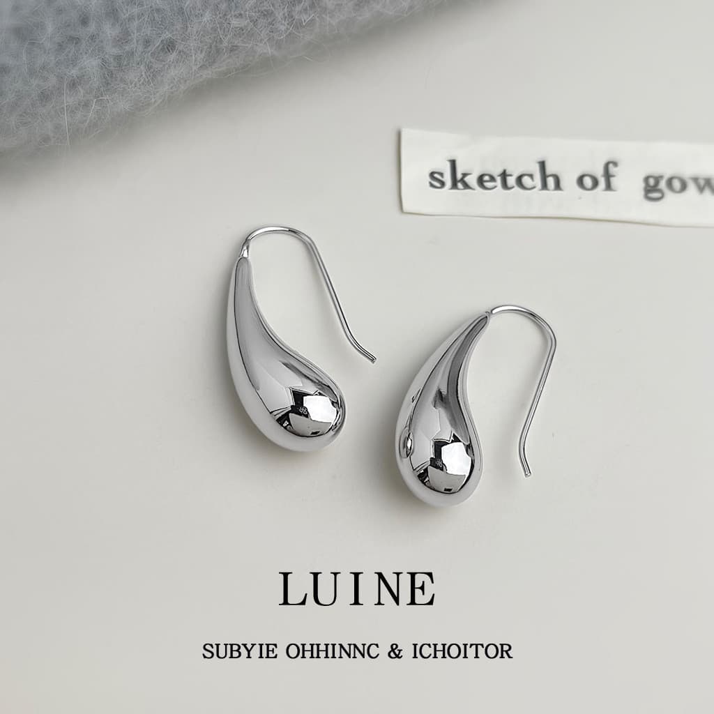 Europeu americano Cross-Border moda minimalista jóias feminino High-End gota de água brincos nicho brincos geométricos f