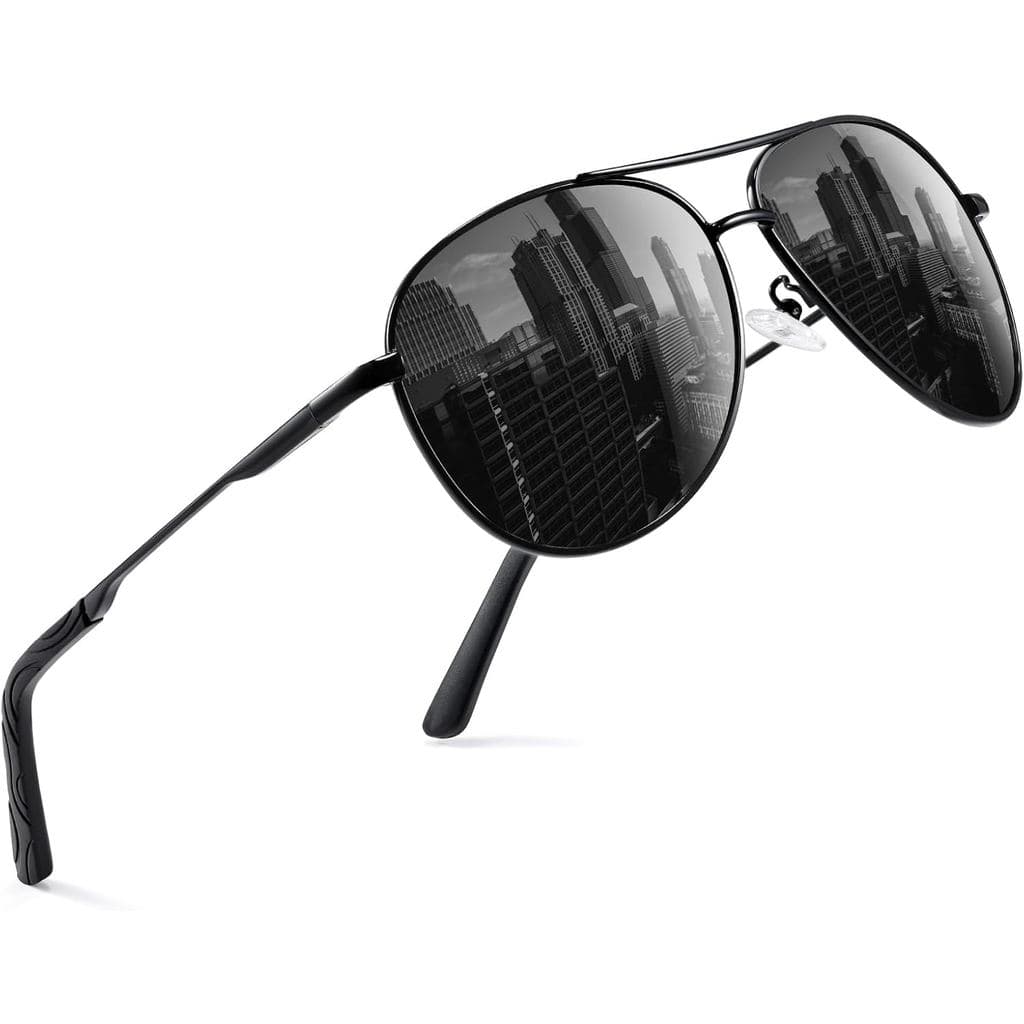 Óculos de Sol Masculinos Polarizados Estilo Aviador para Homens e Mulheres, Óculos de Sol para Pesca e Condução, Armação