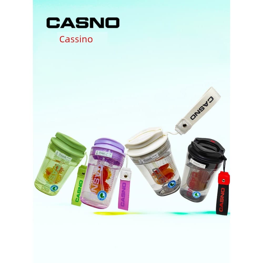 Verão feminino requintado copo de café portátil Shaker copo duplo beber boca de alto valor casal copo de água masculino