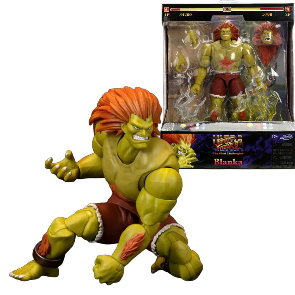 Blanka Deluxe Street Fighter II Action Figure Boneco Colecionável Jada Toys 15cm Articulado