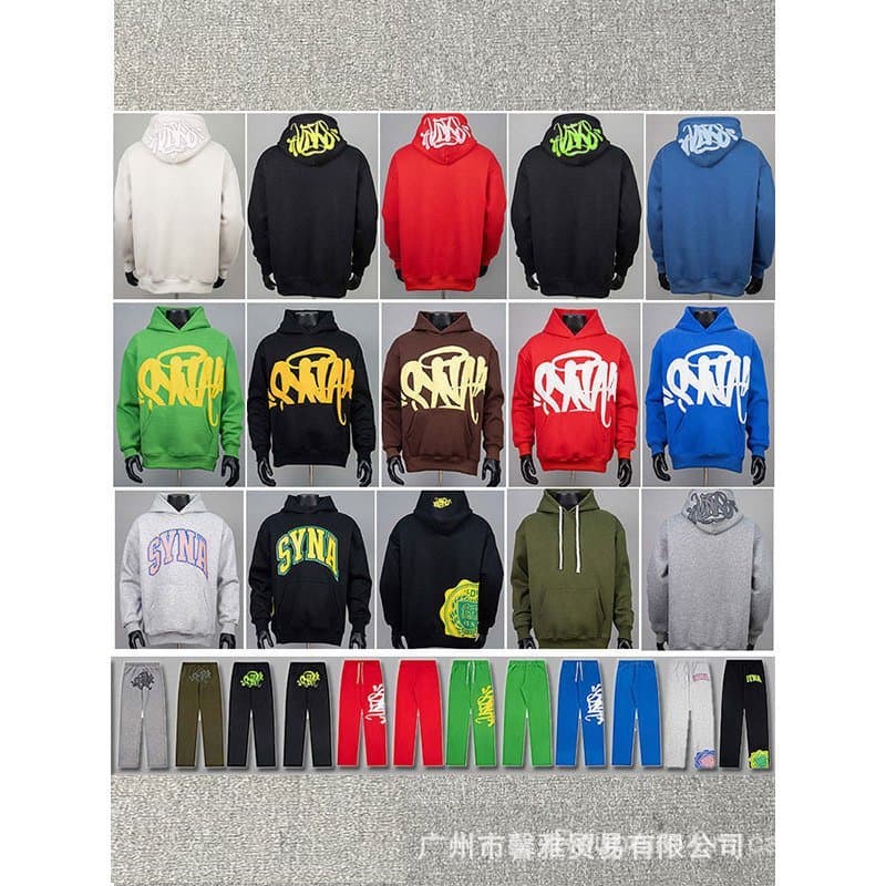 Estilo americano Synaworld broca estilo High street Hip Hop com capuz forro de lã espuma moletom masculino street Wear c