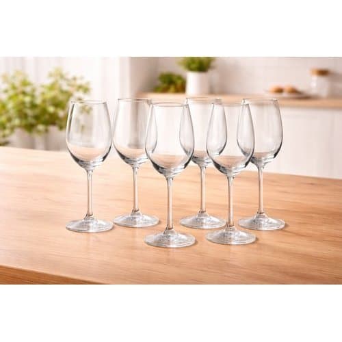 Conjunto Taças Cristal 440ml 6 Unidades Design Elegante Alta Capacidade