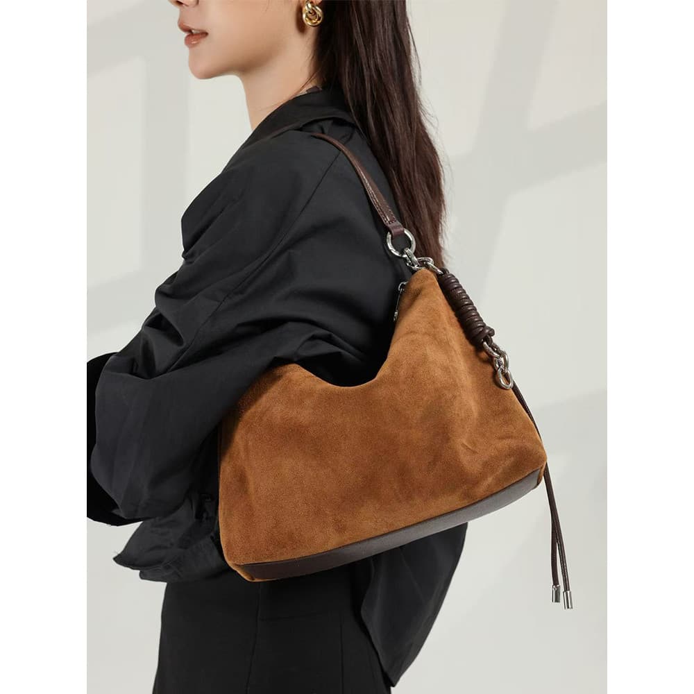 Bolsa feminina de couro genuíno 2025 novo estilo bolsa de couro fosco feminina grande capacidade versão coreana moda sim
