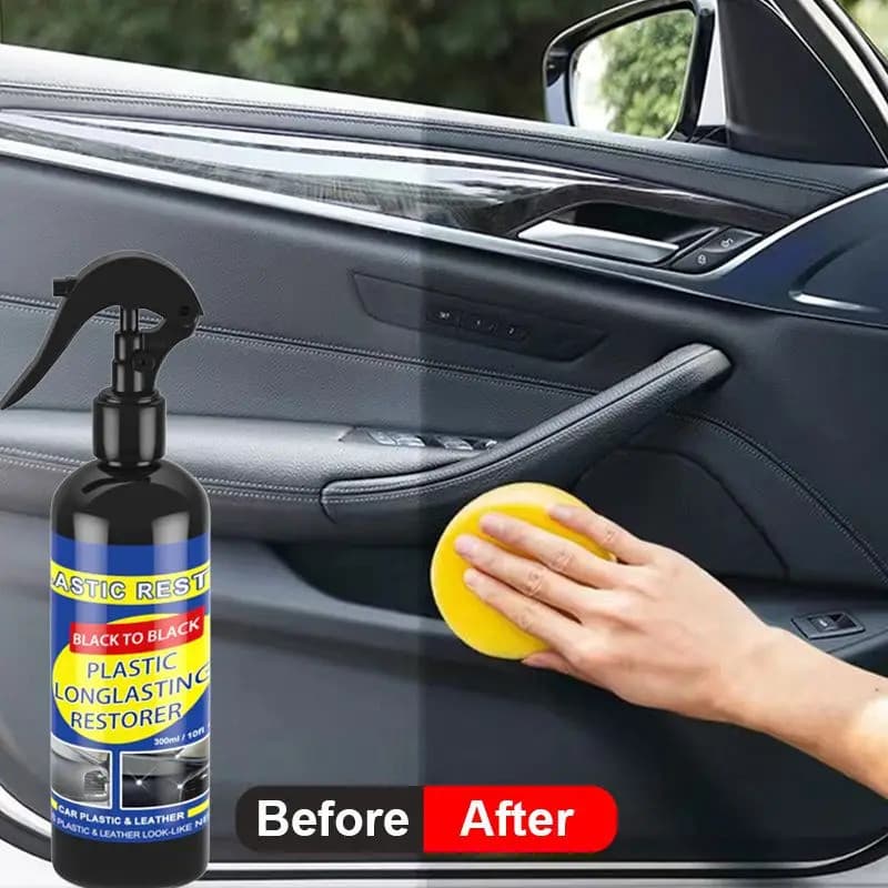 Restaurador De Plástico Para Carro – Renovador De Brilho Traseiro Ao Preto Com Revestimento De Longa Duração Automóveis