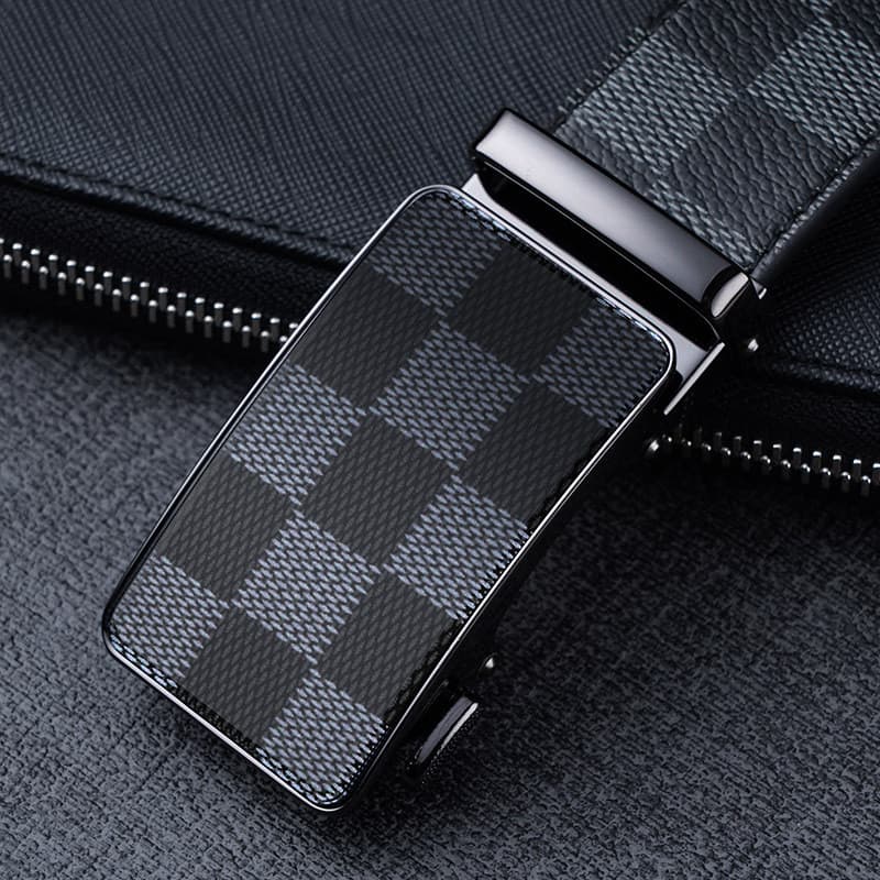 cinto masculino plus size cinto masculino social Nobleflying primeira camada de couro fivela automática cinto calças de