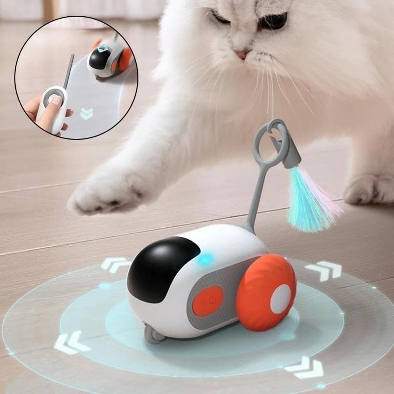 Controle Remoto Interativo Carro Gato Brinquedo USB Perseguindo Automático Auto-Motivo Inteligente