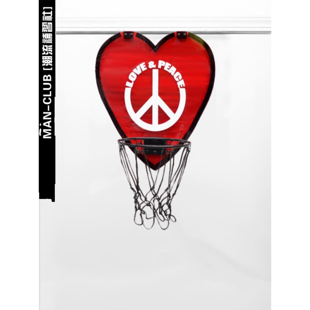 AMOR e PAZ LOVE & PEACE Entretenimento Placa de basquete em formato de coração para crianças Suporte de basquete domésti