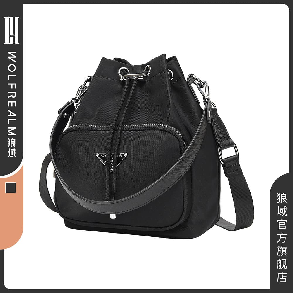 Wolfland Novo Estilo Bolsa Mensageiro Bolsa Balde Bolsa de Ombro