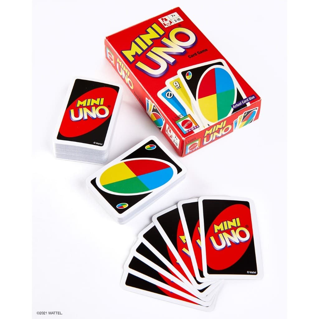 Kit de 12 peças do jogo de cartas Mini UNO para festas de aniversário
