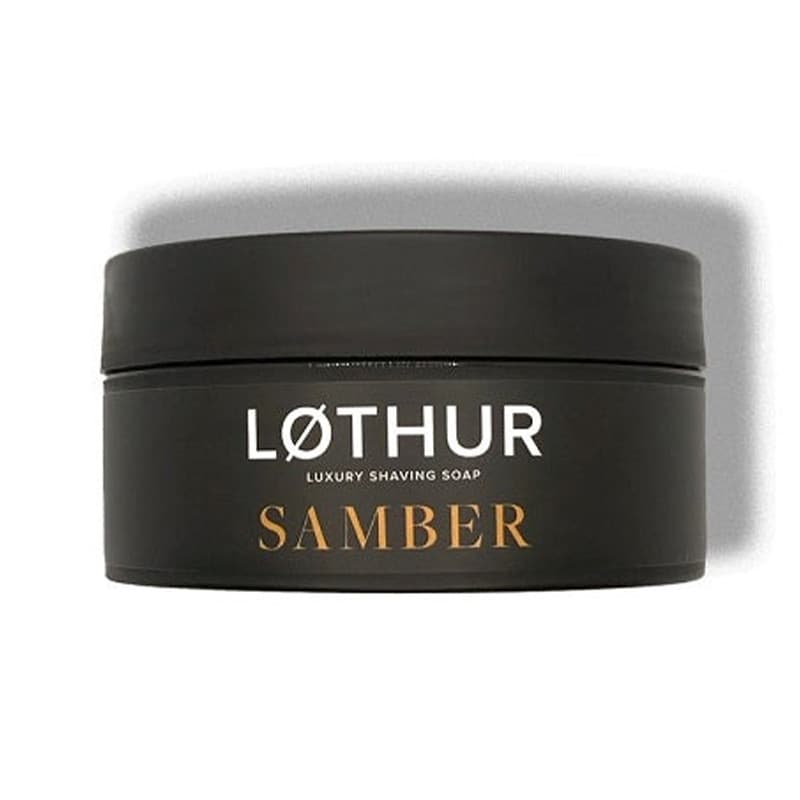 Lothur Lothur Lothur SAMBER Sabonete de barbear masculino com fragrância âmbar