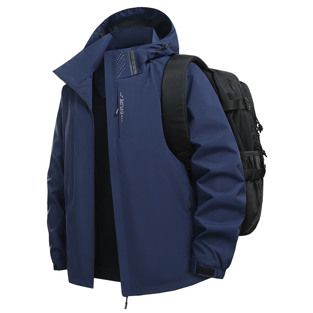 Jaqueta masculina primavera outono Casual tamanho grande jaqueta fina jaqueta masculina ao ar livre à prova dwindproof á
