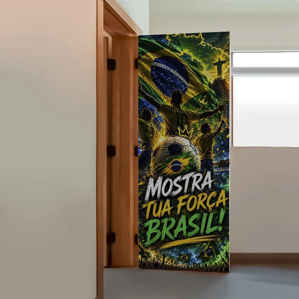 Capa De Porta Mostra Tua Força Brasil  Copa 2026 Hexa