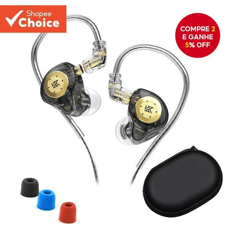 KZ EDX Pro Dinâmico Fones De Ouvido Intra-Auriculares Alta Fidelidade Nível De Febre Do Telefone Móvel Computador Subwoo