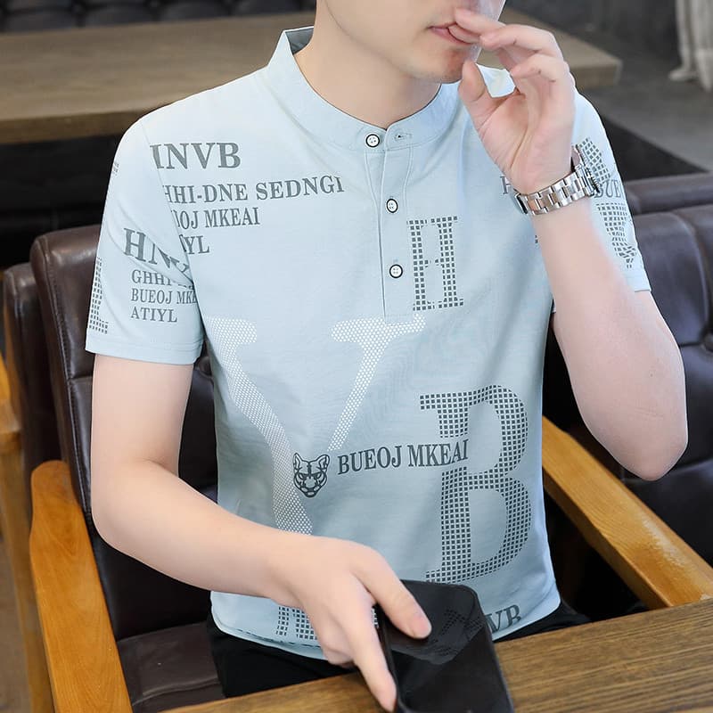 Camisa polo masculina Casual de algodão puro com gola, camisa polo para jovens, moda verão, lapela, manga curta, moletom