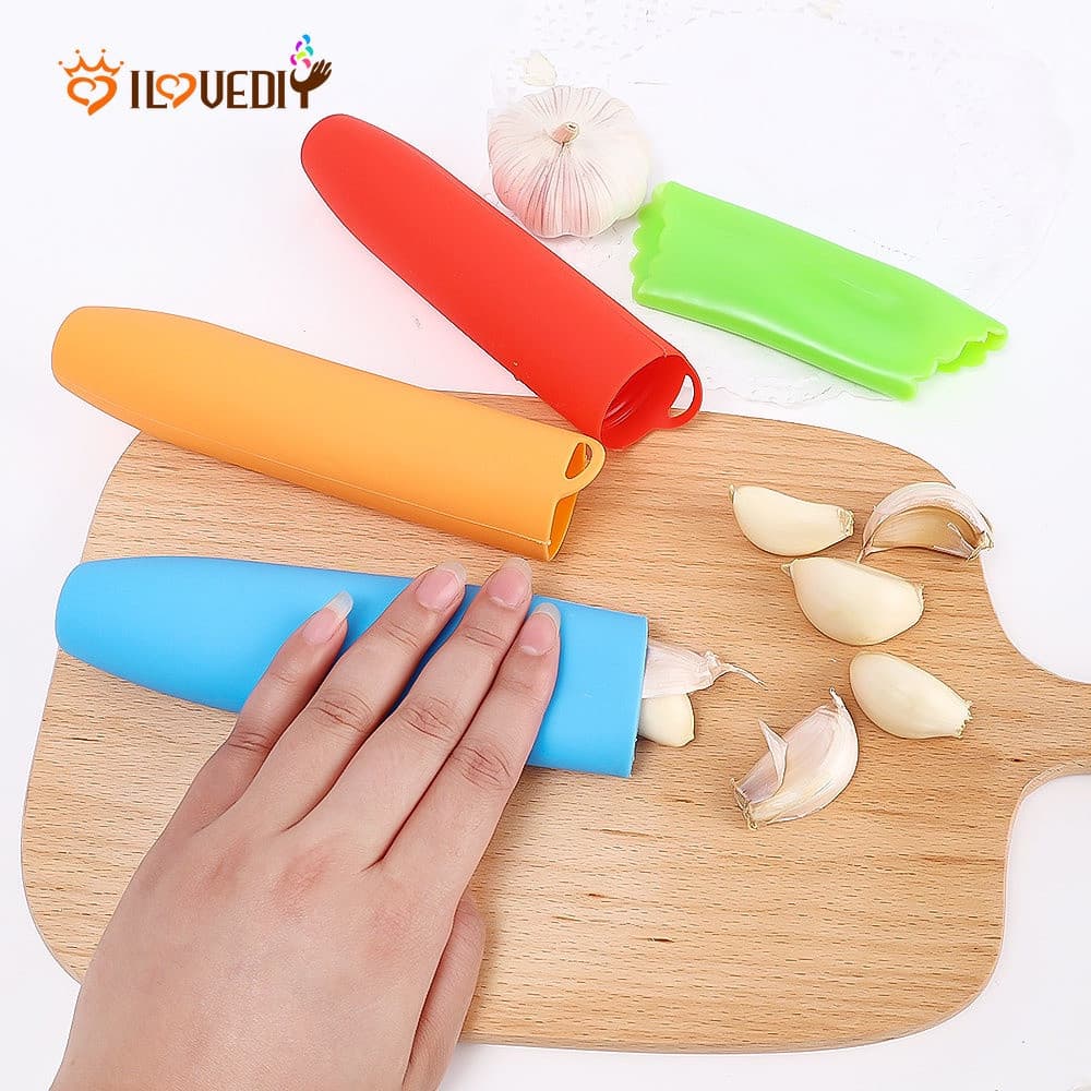 Descascador de Alho de Silicone Criativo e Prático para Uso na Cozinha/com Rolo/Acessórios de Cozinha