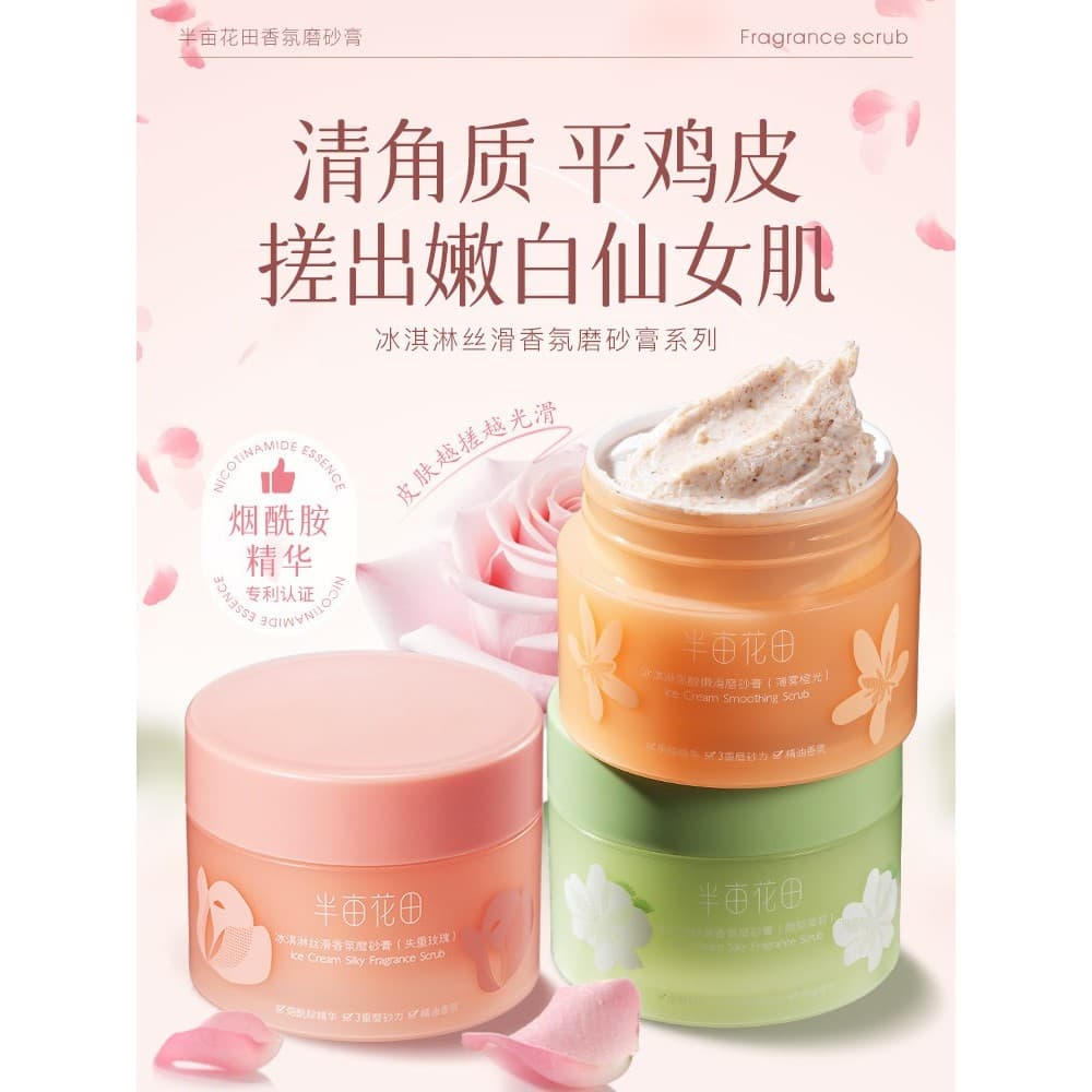 Esfoliante de campo de flores Half Mu melhora o corpo áspero esfoliante limpeza profunda banho de pele homens mulheres