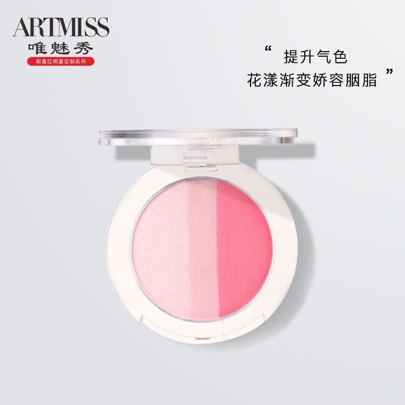 Weimeixiu Gradient Rouge Tricolor Modificado Destaque Feminino Nu Maquiagem À Prova D 'Água Fosco Não É Fácil de Desbota