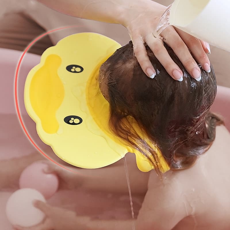 Touca de shampoo para bebês, retenção de água, à prova d'água, proteção para os ouvidos, shampoo para crianças, ferramen