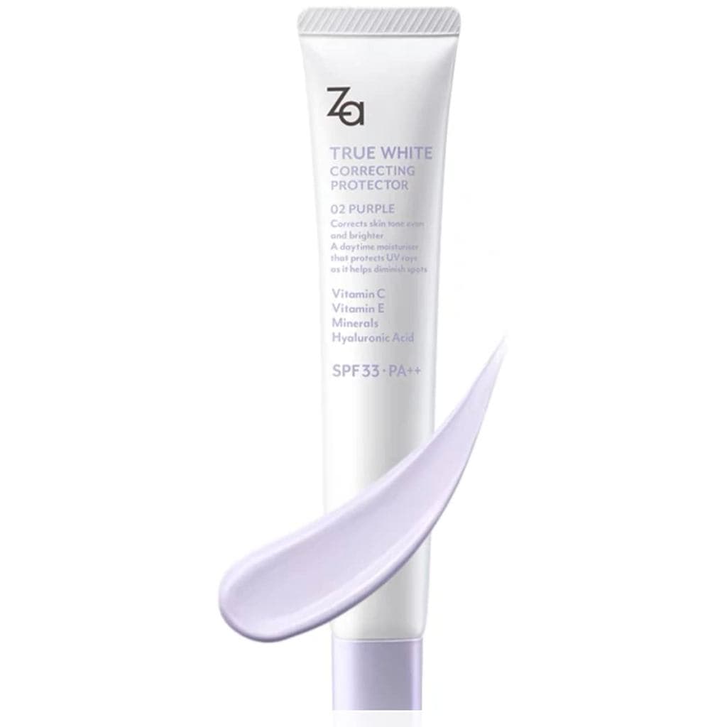 Pacote Atualizado! ZA Correcting Protector Purple Skincare Base Excelente Base de Maquiagem Rica Projetada para Pele Sen