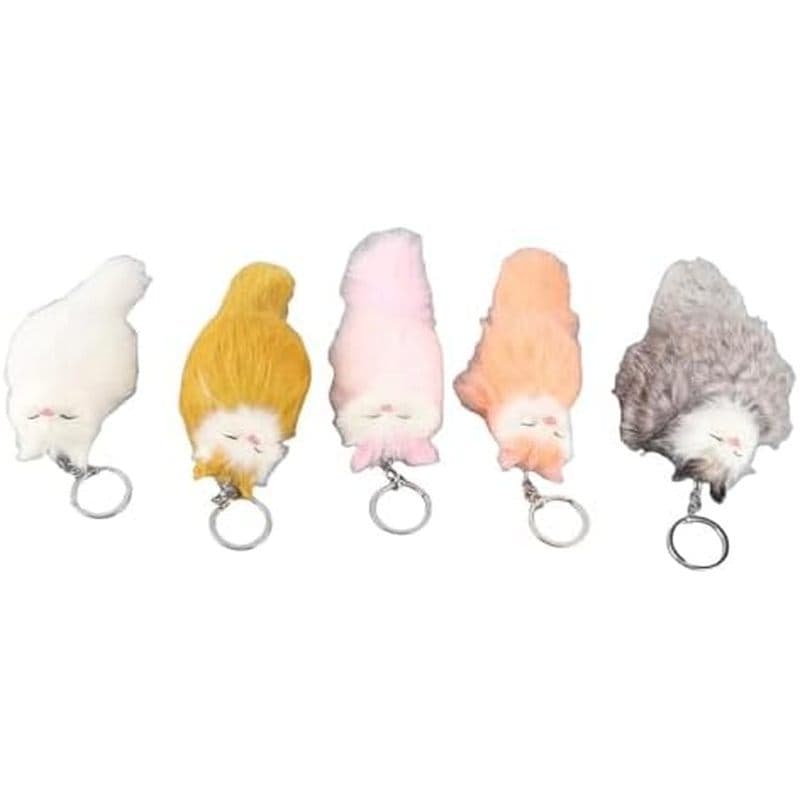 Haofy Fluffy Animal Keychain Conjunto De 5 Peças De Pele Sintética Macia Para Deslocamento Diário , Corridas De Merceari
