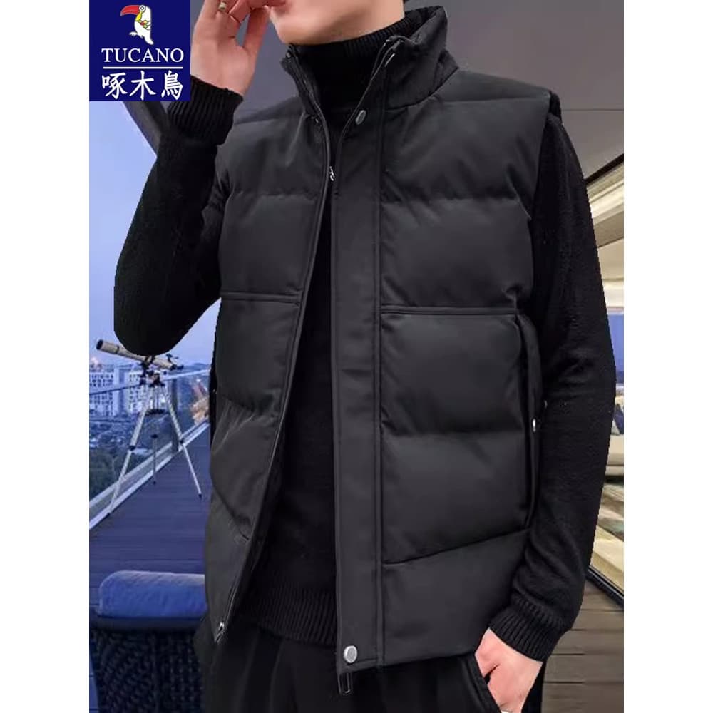 Woodpecker para baixo colete de algodão masculino inverno exterior Wear 2025 novo estilo outono inverno engrossado colet
