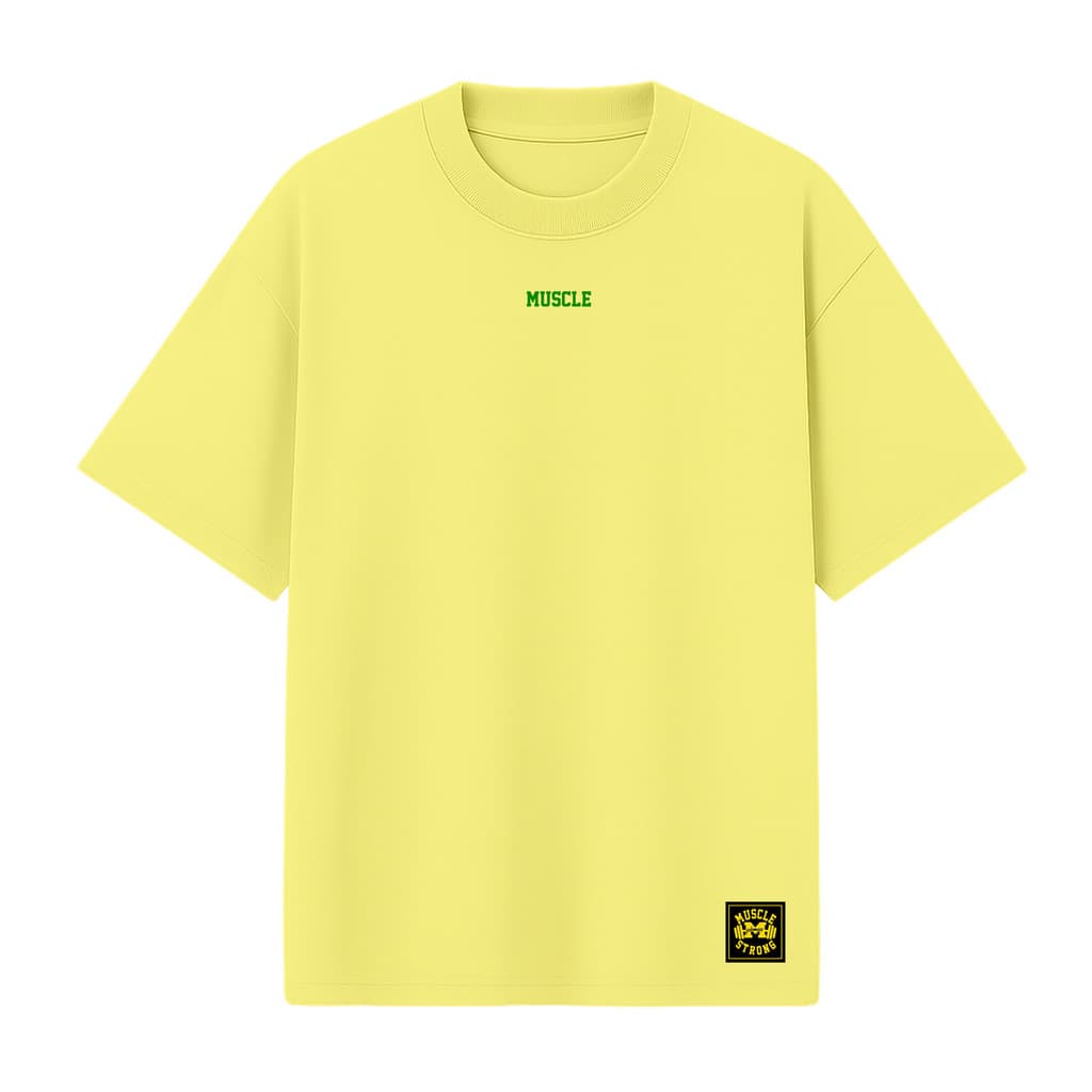 Camiseta Oversized Premium Muscle Strong Amarela