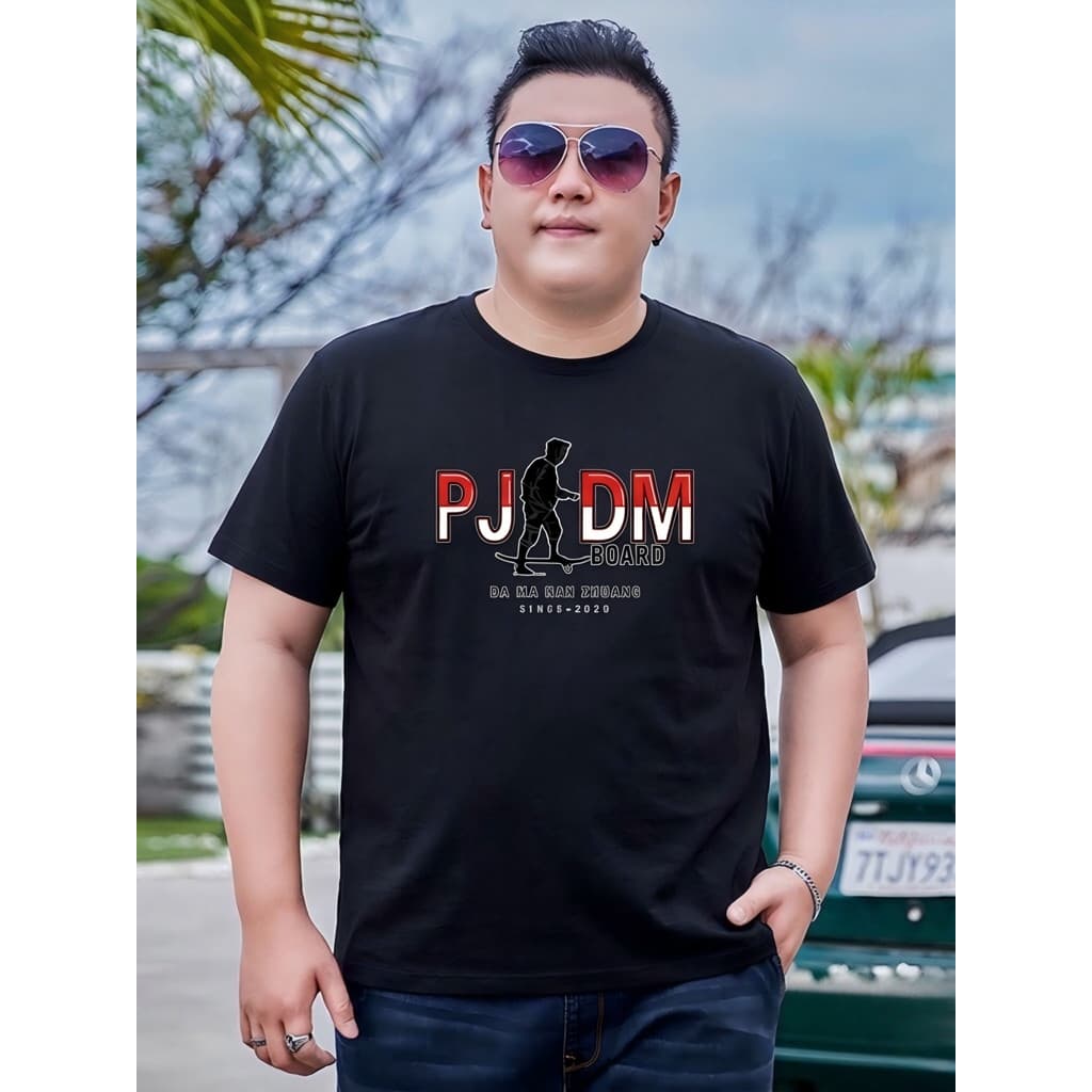 Verão Plus Size roupas masculinas algodão de manga curta Casual estilo livre juventude gordo ampliado luz respirável em