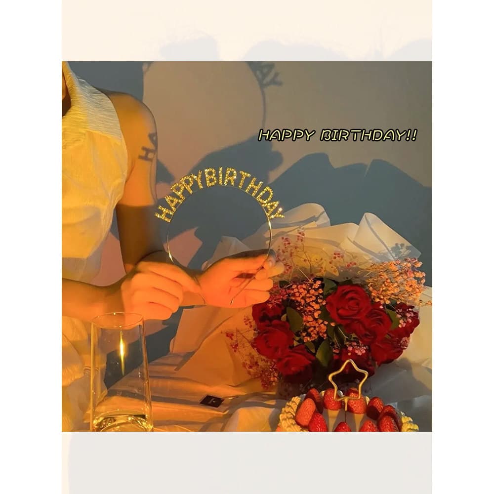 Feliz aniversário bandana estilo feminino 2026 novo estilo bandana fontes de festa de aniversário acessórios para o cabe