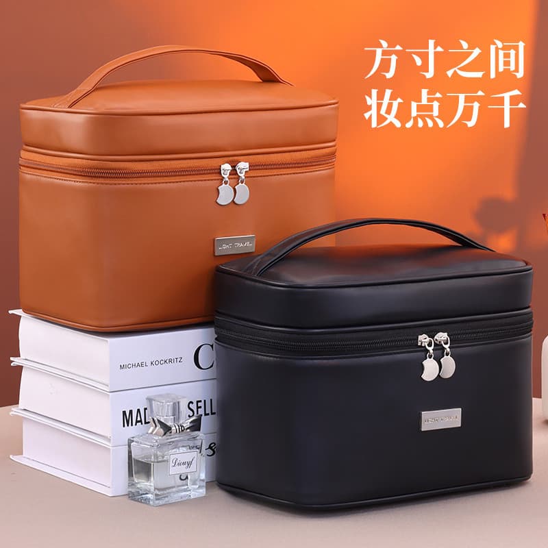 Bolsa cosmética feminina portátil de grande capacidade 2025 novo estilo bolsa de armazenamento de cosméticos divisória d