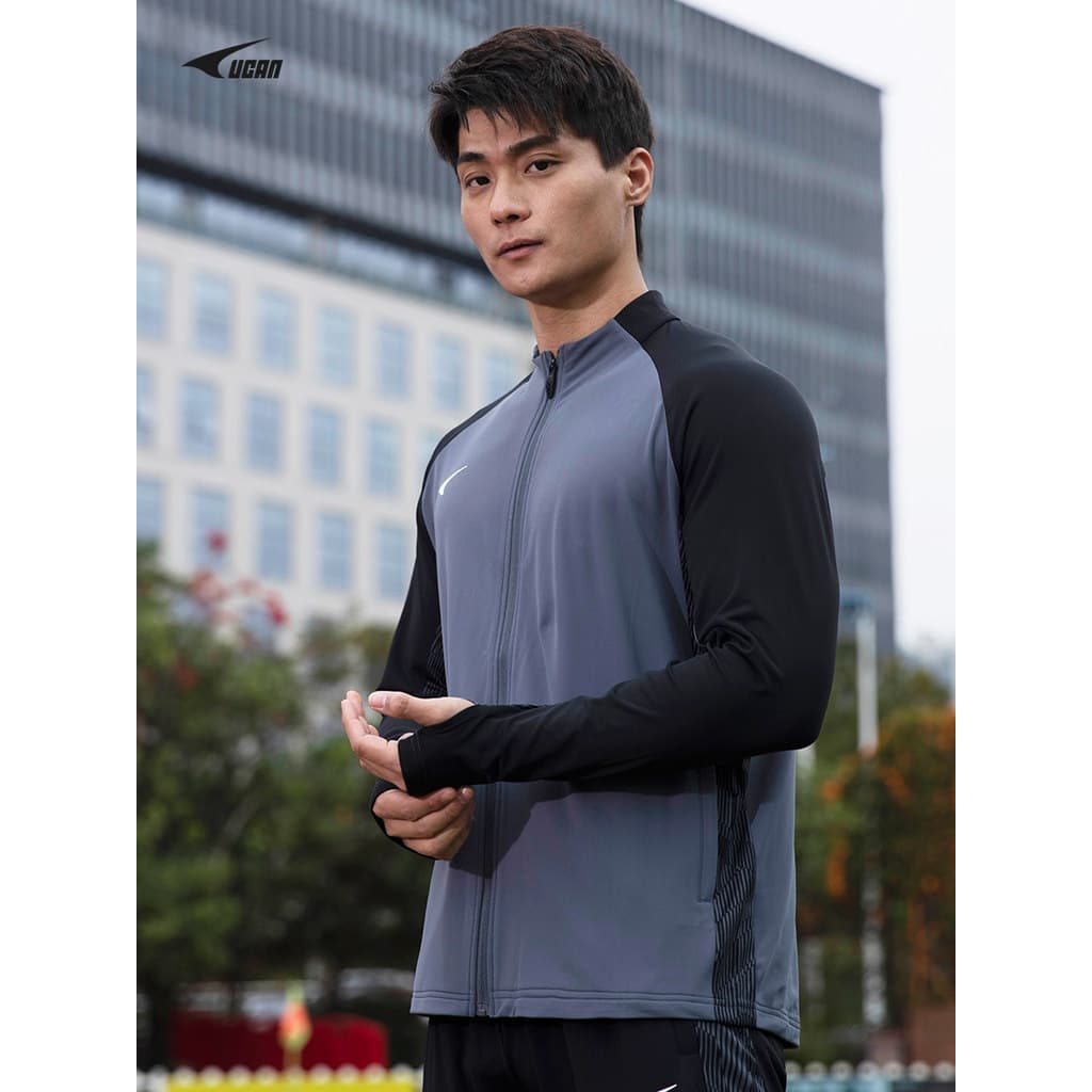 Ucan ucan jaqueta esportiva de malha novo estilo manga comprida treinamento Cardigan moletom uniforme da equipe quente C