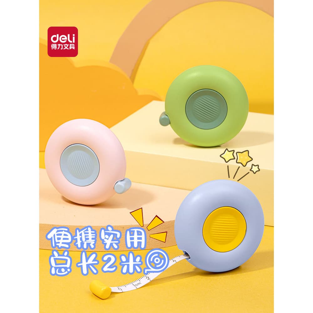 Deli Fita Métrica de Couro Fita Métrica Doméstica Suave Medida Mini Medidas de Medição Portátil Fita Métrica Suave Circu