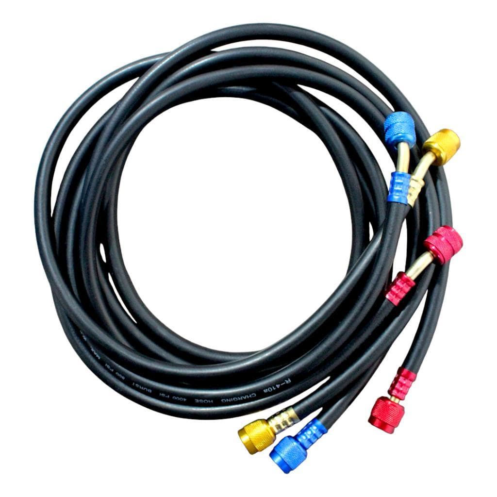 Conjunto 3 Mangueiras Manifold 150cm 1/4" 5/16" 800/4000Psi