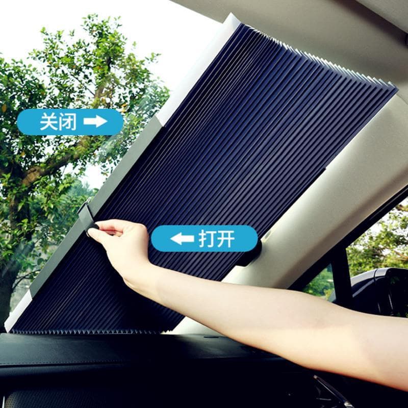 Pára-sol do carro protetor solar isolamento térmico estacionamento automático retrátil pára-sol pára-brisa dianteiro cap