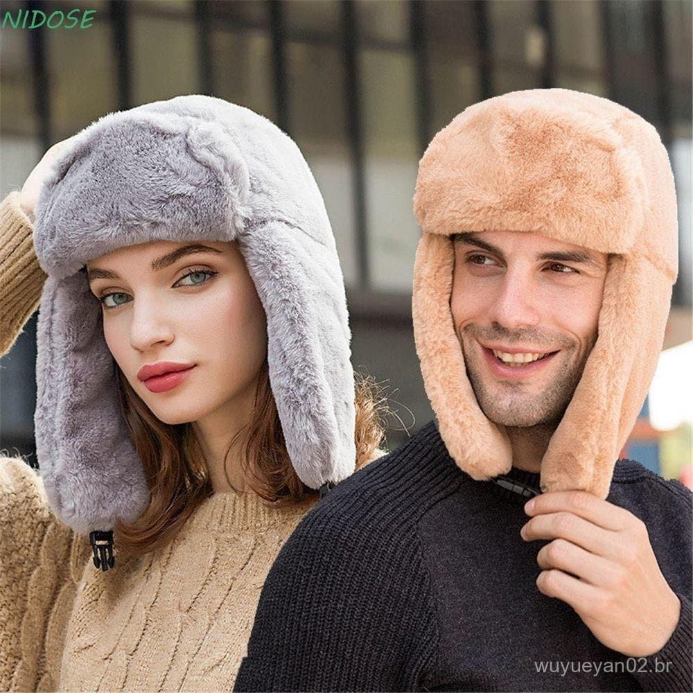 Chapéu De Inverno À Prova De Vento Com Aba Quente Ushanka Russo NIDOSE