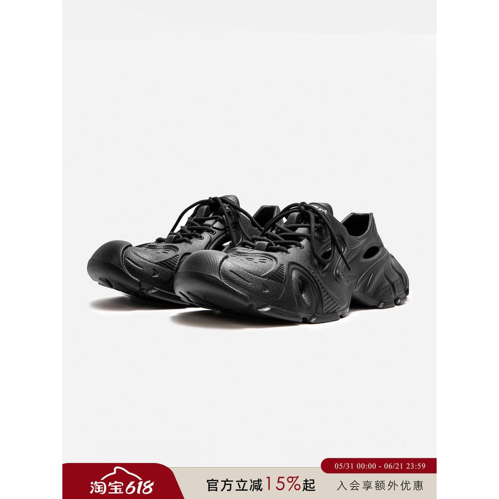 Senguoguo Dad Sandálias Masculinas 2026 Primavera Novo Estilo Praia Sapatos de Sola Grossa Ao Ar Livre Baotou Chinelos E
