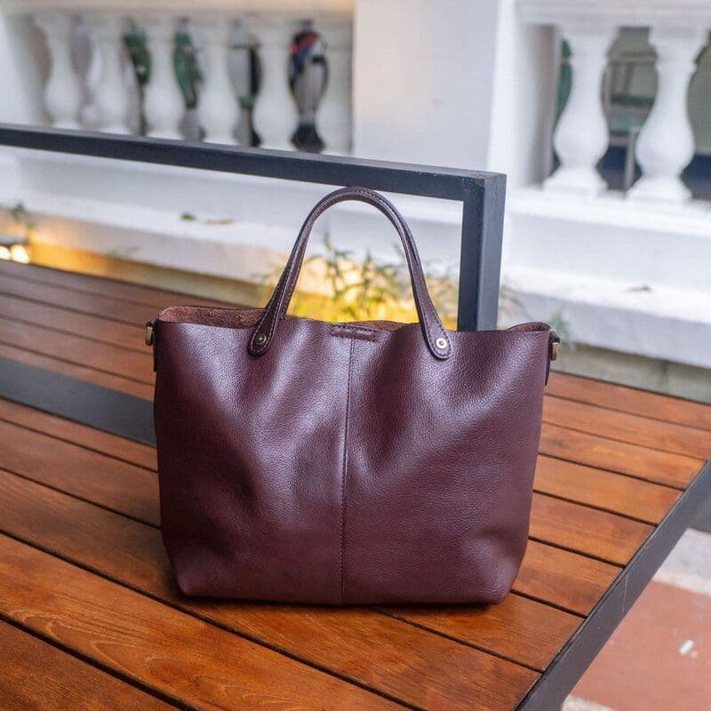 Bolsa de luxo leve feminina árvore creme couro temperamento de grande capacidade novo estilo estilo preguiçoso versão co