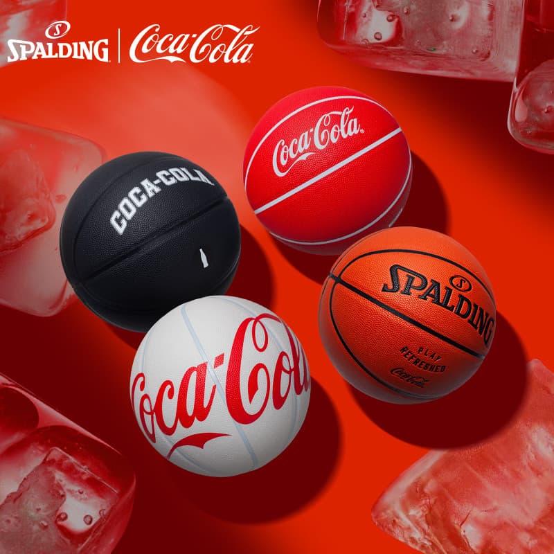 Spalding Spalding Basquete Coca-Cola Joint Series Oficial Vermelho PU Adulto Competição Universal Profissional