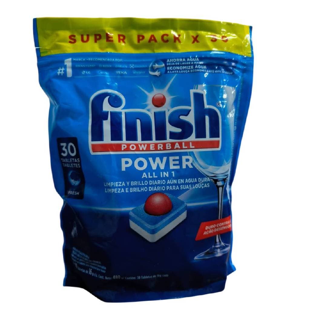 Detergente Finish Para Máquina Lava Louças 30 Tabletes