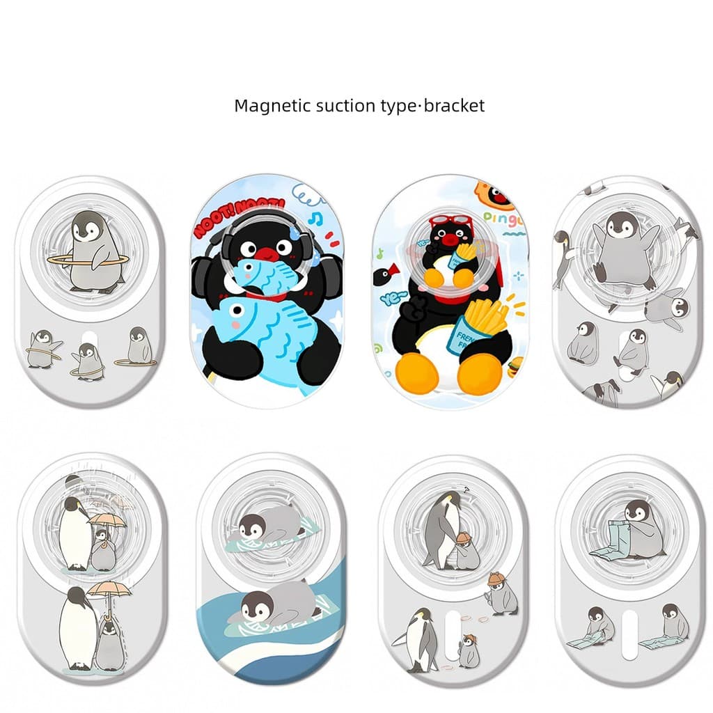 Compatível com MagSafe Forte Magnético Pop Suporte Magnético para Telefone Airbag Dobrável Retrátil Desenho Animado Ping