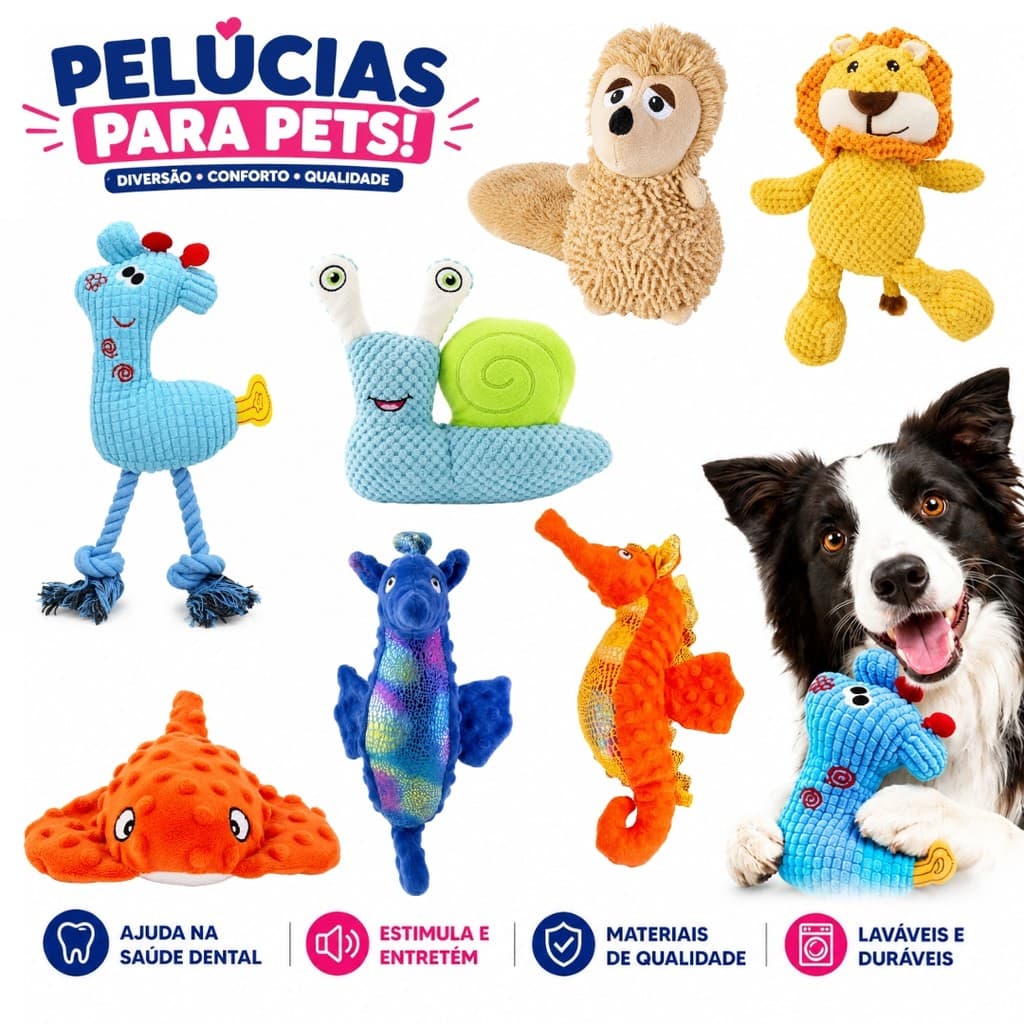 Brinquedo Mordedor Pelúcia Cachorro Home Pet