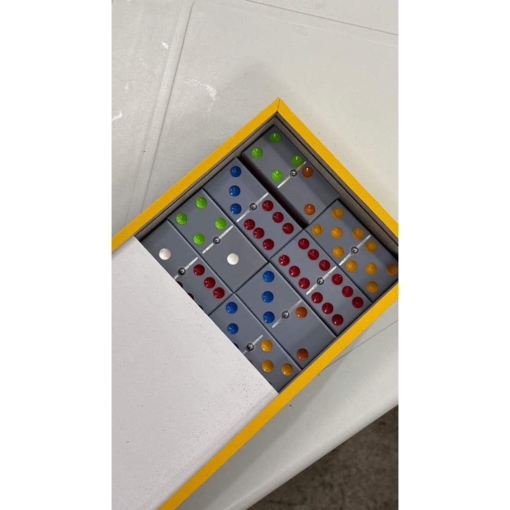 Dominó Raro Premium Em PVC Resistente Cinza e Marrom Jogos